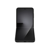 Samsung Galaxy Z Flip7 FE in Black, half-open front view