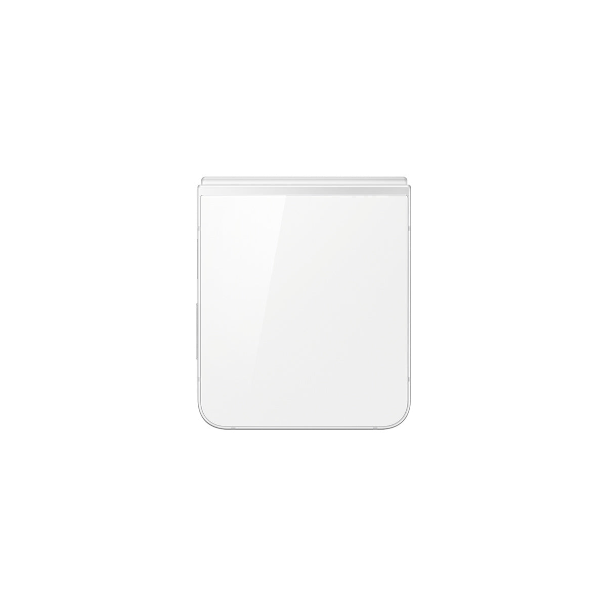 Samsung Galaxy Z Flip7 FE in White, folded rear view