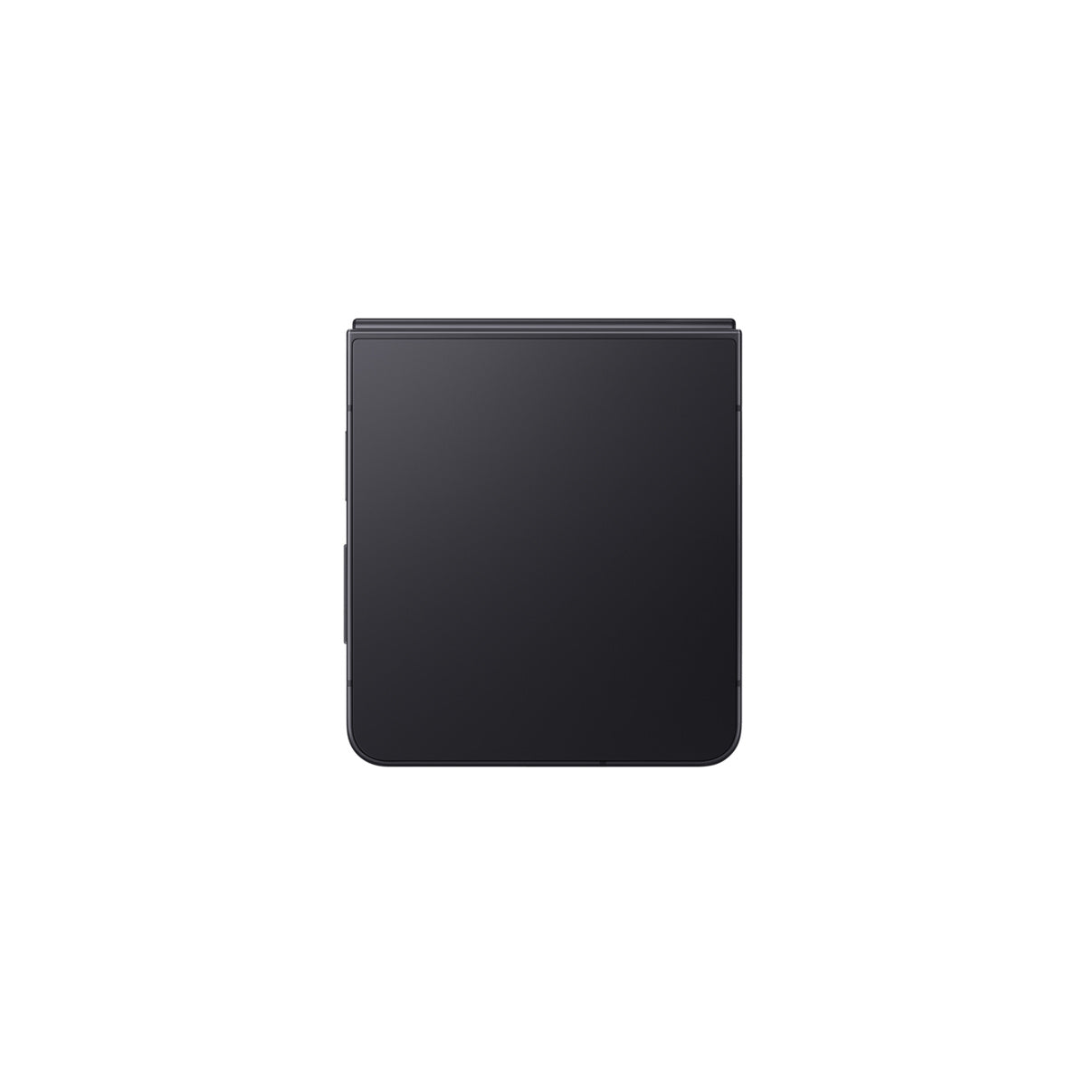 Samsung Galaxy Z Flip7 in Jetblack, folded rear view