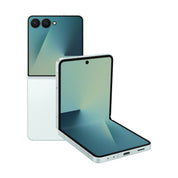 Samsung Galaxy Z Flip7 in Mint, front and rear view
