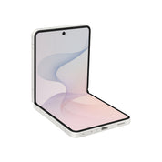 Samsung Galaxy Z Flip8 in Cream, angled half-open view