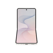 Samsung Galaxy Z Flip8 in Cream, half-open front view
