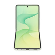 Samsung Galaxy Z Flip8 in Mint, half-open front view