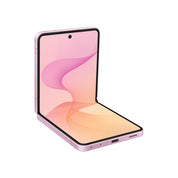 Samsung Galaxy Z Flip8 in Pink, angled half-open view