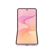 Samsung Galaxy Z Flip8 in Pink, half-open front view
