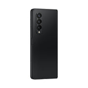 Samsung Galaxy Z Fold3 in Phantom Black, angled rear view