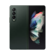 Samsung Galaxy Z Fold3 in Phantom Green, open rear view