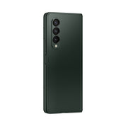Samsung Galaxy Z Fold3 in Phantom Green, angled rear view