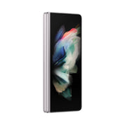 Samsung Galaxy Z Fold3 in Phantom Silver, angled front view
