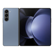 Samsung Galaxy Z Fold5 in Blue, front and rear view