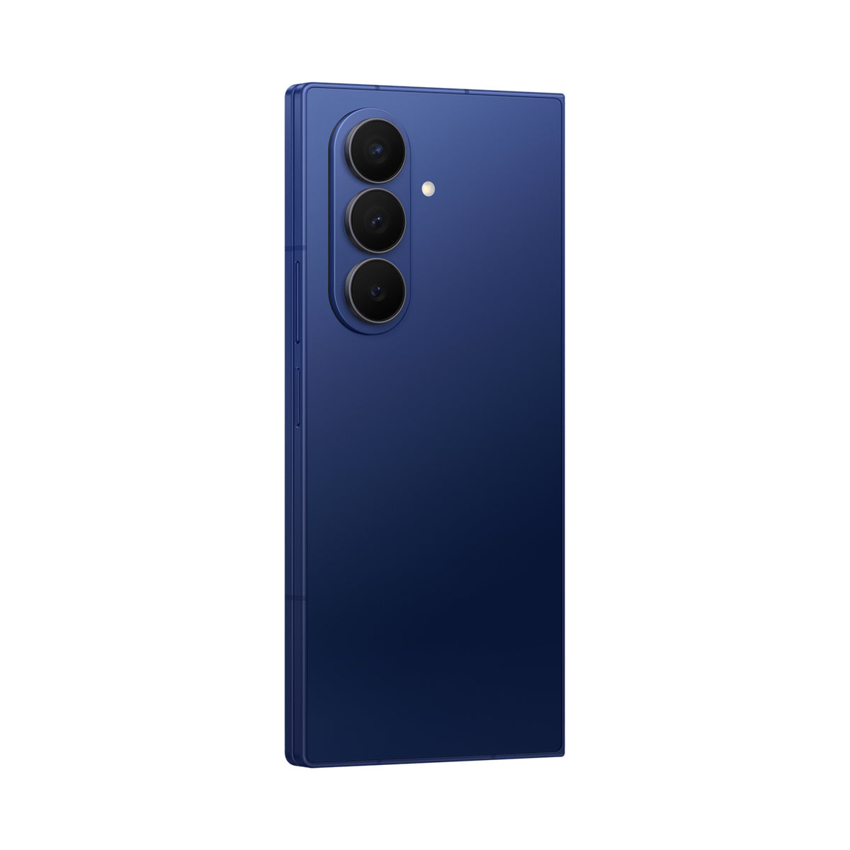 Samsung Galaxy Z Fold7 in Blue Shadow, angled rear view