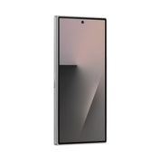 Samsung Galaxy Z Fold7 in Silver Shadow, angled cover screen