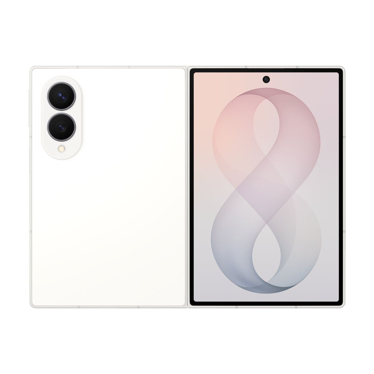 Samsung Galaxy Z Fold8 in Cream, front and rear view