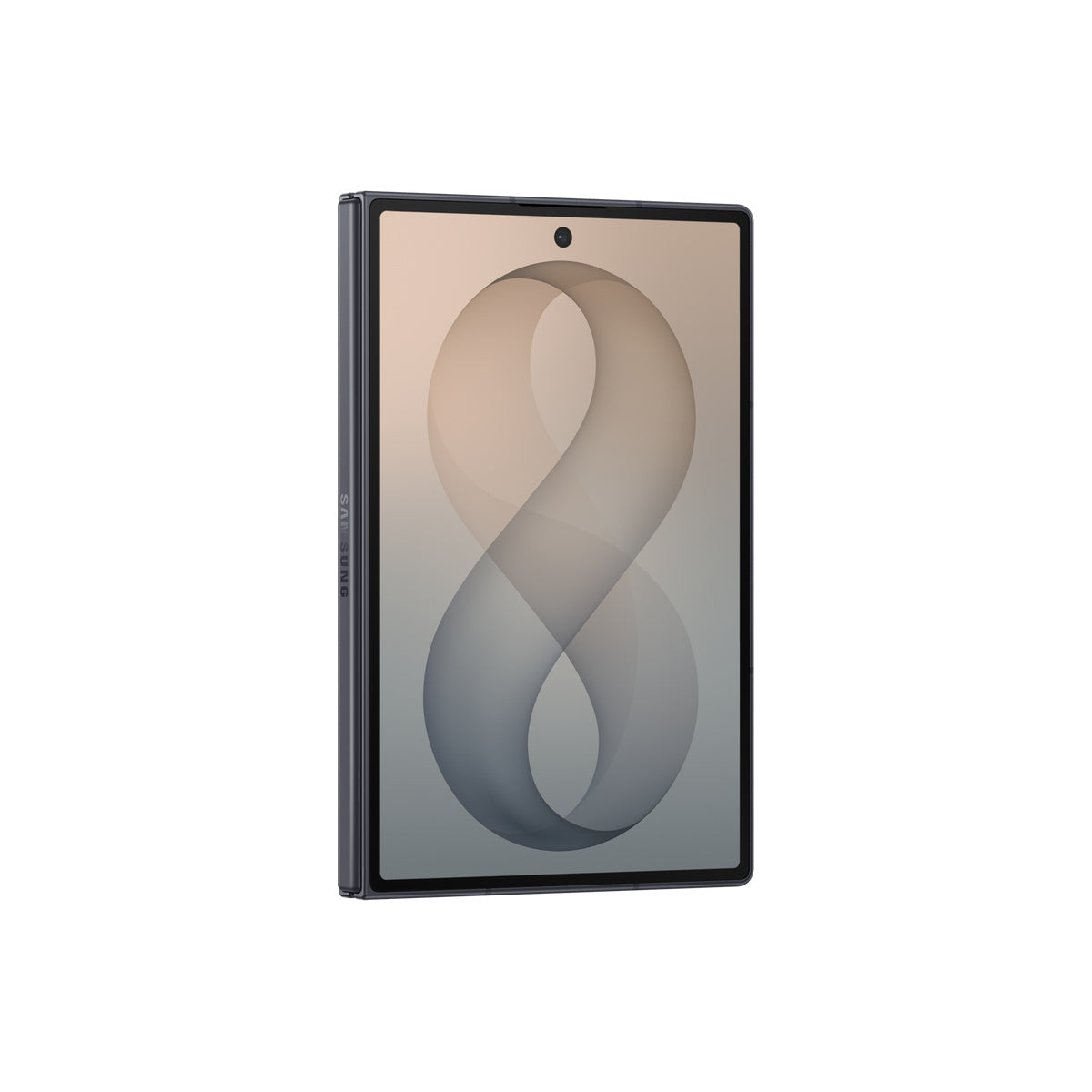 Samsung Galaxy Z Fold8 in Graphite, angled cover screen