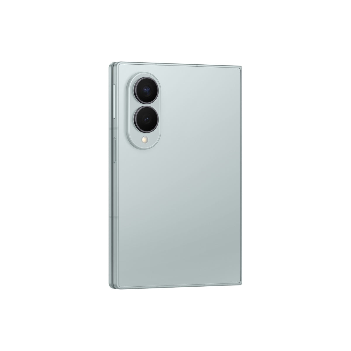 Samsung Galaxy Z Fold8 in Pistachio, angled rear view