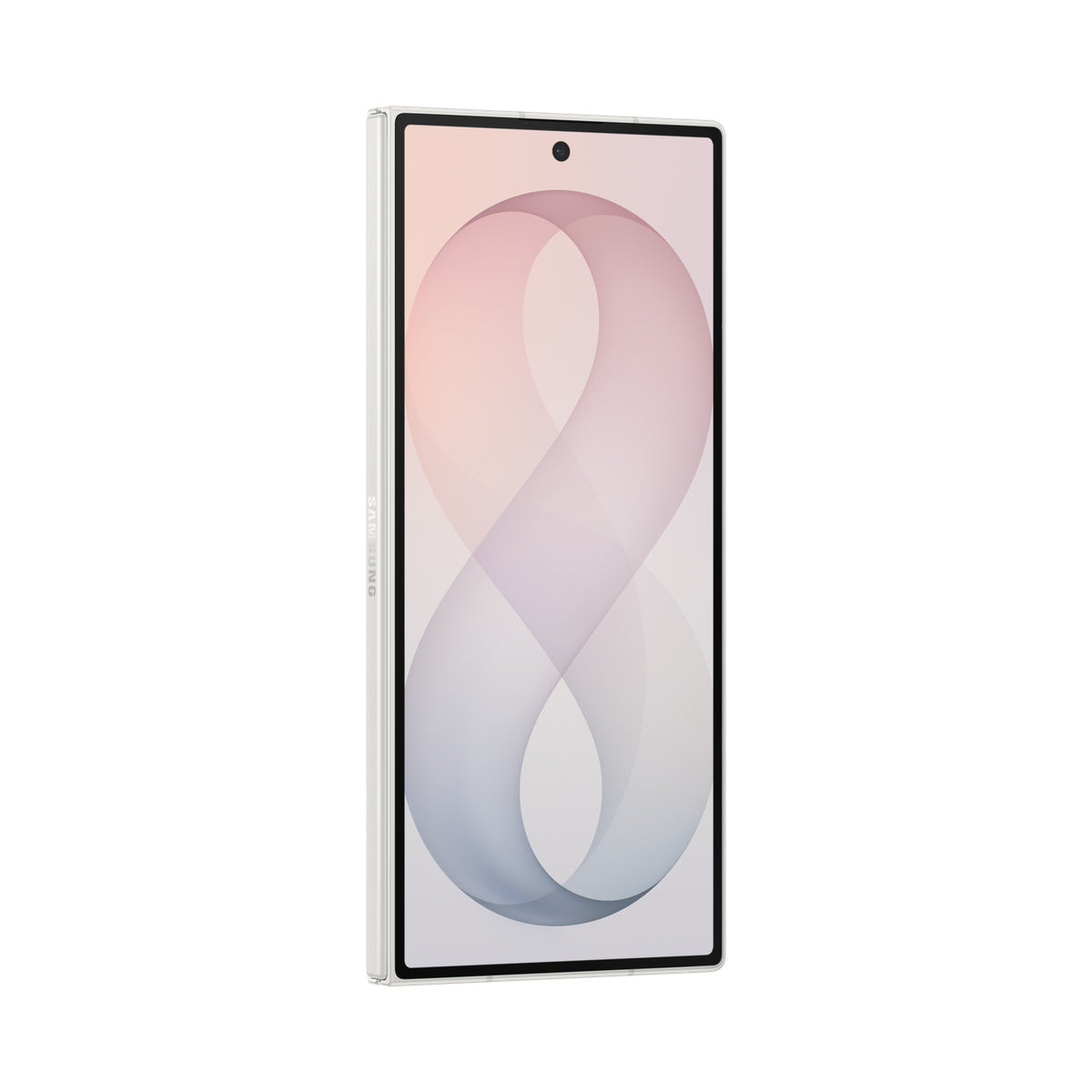 Samsung Galaxy Z Fold8 Ultra in Cream, angled cover screen