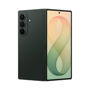 Samsung Galaxy Z Fold8 Ultra in Green Shadow, front and rear view