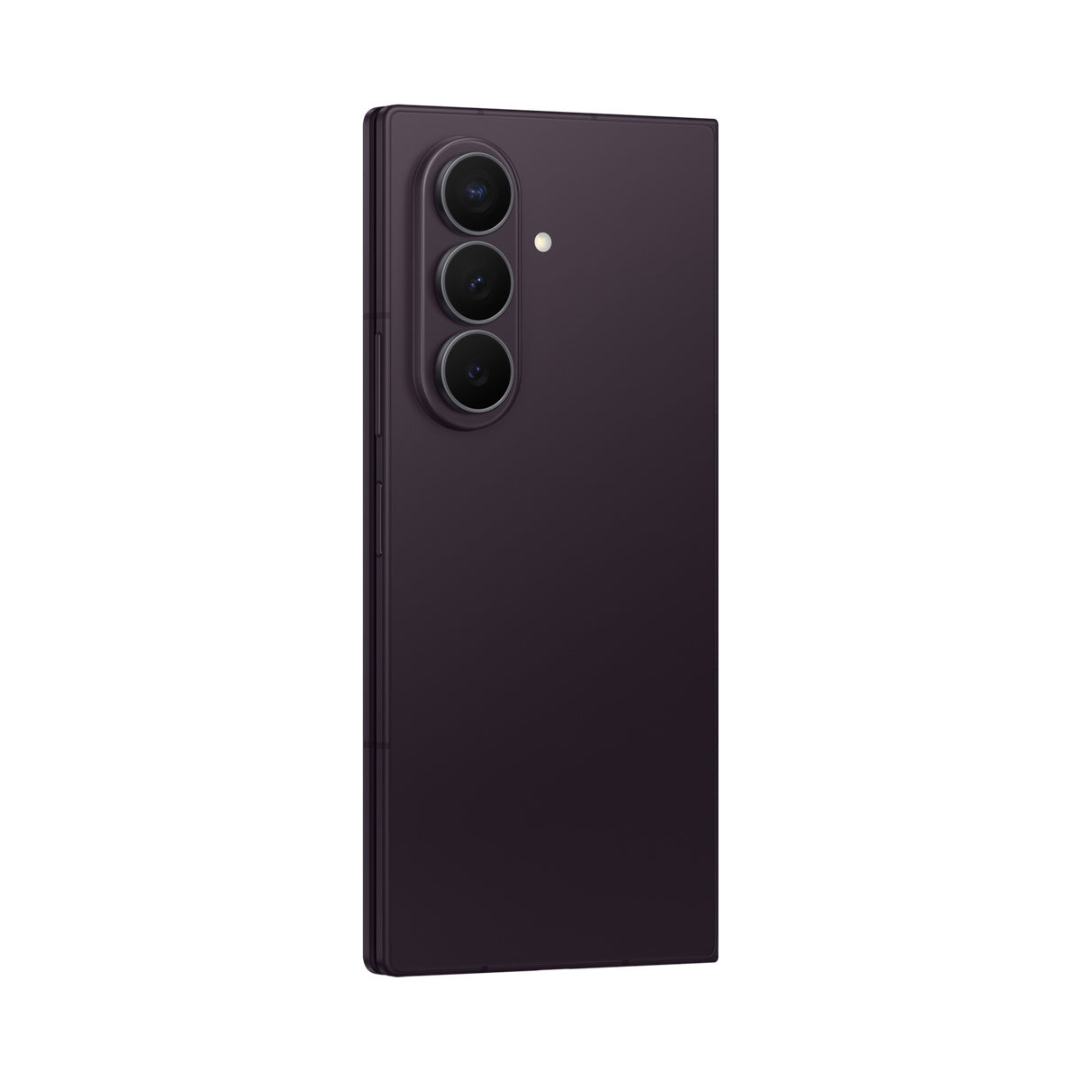 Samsung Galaxy Z Fold8 Ultra in Violet Shadow, angled rear view